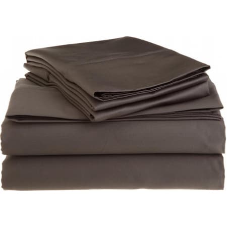 Impressions By Luxor Treasures Egyptian Cotton 1200 Thread Count Solid Sheet Set Full-Charcoal 1200FLSH SLCHR